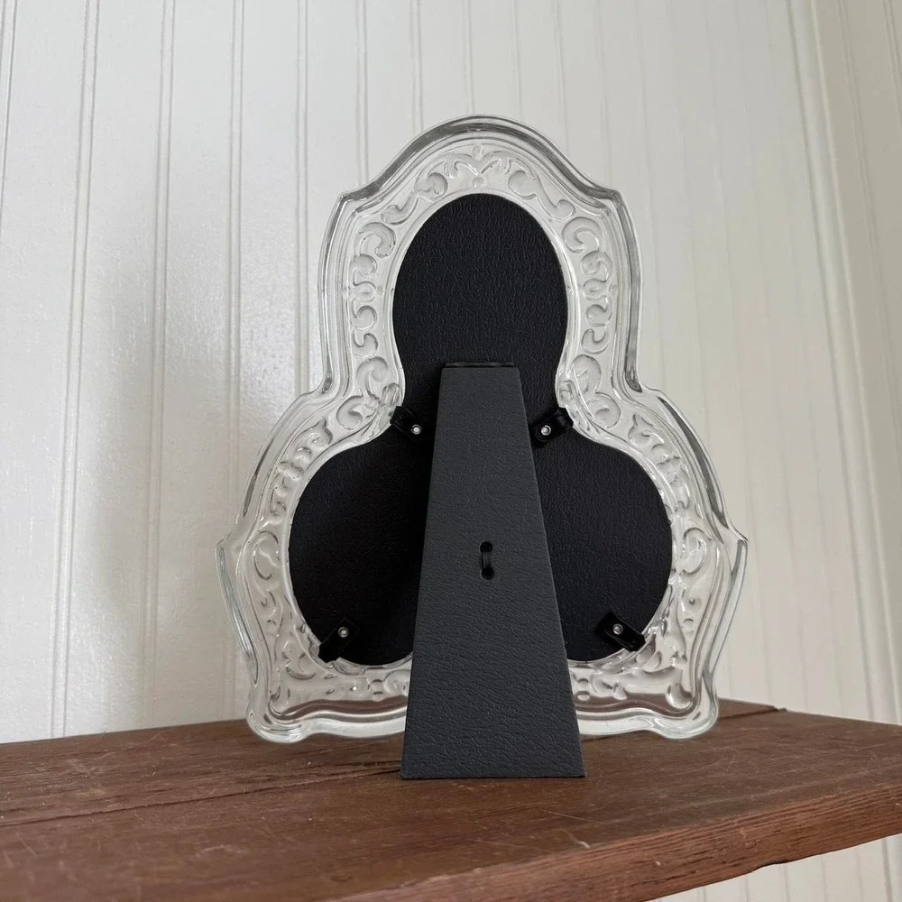 Vintage Glass Triple Picture Frame
